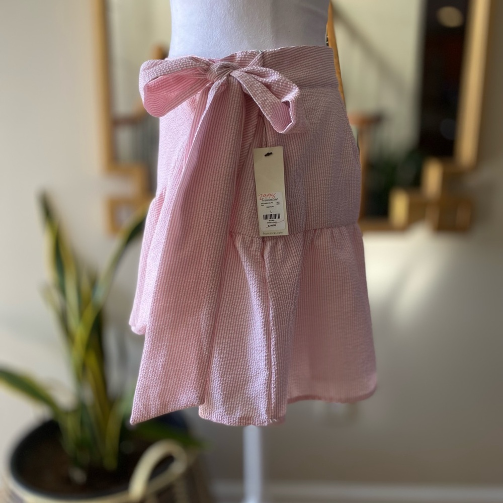 🆕 Francesca’s Sienna striped Wrap skort sz Large - Picture 7 of 16